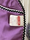 Nwt   Vintage Silin   s Purple Pleated Half Apron W  Pocket Beautiful Cameo Roses