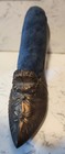 Vintage Antique Victorian Metal Gold Tone High Heeled Shoe Sewing Pin Cushion