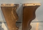 2 Vtg Wood Pediment Furniture Salvage Molding Carved 13 5    Crafter Molding