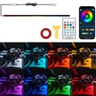 2-in-1 Rgb Led Car Interior Lights- Usb Atmosphere Strips With Phone app Control