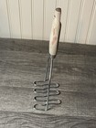 Vintage Antique Potato Vegetable 10    Masher Thick Short Wood Handle Kitchen Tool