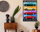 Alfa Romeo Duetto Pininfarina Sports Car Evolution Poster Gicl  e New Uv Print