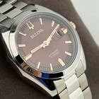 Bulova Surveyor Automatic Watch 39mm Red Dial Stainless Steel Men s Watch 98b422