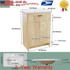 23 6  Bathroom Vanity W  Ceramic Basin Sink Storage Cabinet Freestanding Wooden