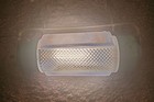 Vintage 1930 s Blue Art Deco Headboard Lamp Torpedo Bullet Glass Bathroom Lamp