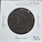 1833 Large Cent Us Copper Coin Collection Braided Hair
