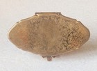 Vintage Stratton England Lipstick Holder Gold Tone Floral Design Flip Up Mirror 