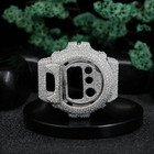 Iced Out G-shock Watch Case Moissanite Bezel 925 Silver Custom Hip Hop Luxury Co