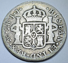 1801 Spanish Peru Silver 2 Reales Genuine Antique 1800 s Colonial Pirate Coin