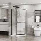 Neo-angle Corner Shower Door Enclosure Frameless 72   H For 36 36 Shower Base