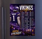 Minnesota Vikings Schedule 2026-27 Season Magnet  5 X 7 Inches  High Def