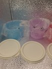 Tupperware Multicolor Snack Cups W lids Food Storage Containers 4oz Pastel