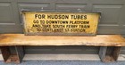 Nyc Subway Wood Sign Irt Chambers St  H m Hudson   Manhattan Path Nycta Vintage