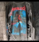 Custom Metallica Long Sleeve 4 Sidded Print Shirt La Apparel Vintage Fade