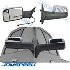 Pair Chrome Power Heated Towing Mirrors For 2009-15 Ram 1500 Pickup Signal Light