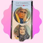 Car Coasters-- Pop Culture Icons  -- Set Of 2