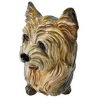 Antique Fabulous Ceramic Yorkshire Terrier Dog Gray Figurine Statue 16 5 