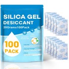 100 Pack Color-indicating Silica Gel Packets - Moisture Absorbers For Freshness