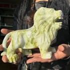 8lb  Natural Lantian Jade Quartz Lionskull Carved Crystal Healing
