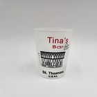Tina s Bar  st  Thomas U s Virgin Island Souvenir Shot Glass Frosted 2 5  Tall
