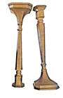 Huge Pair Of Solid Brass Candlesticks Antique Heavy Candle Holders Bombay 22  H