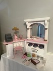 American Girl Samantha Ice Cream Parlor W  Chair  Working Lamp  All Accessories
