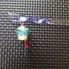 Purple Kanzashi Hair Clip With Wind Chime Flower Charm