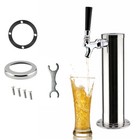 Single Tap Draft Beer Tower Stainless Steel 3  Inch Diameter Bar Pub Kegerator