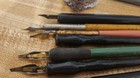 7 Vintage Antique Wood Dipping Pens  1 Celluloid Pencil  1 Sanford Dubonnet