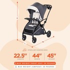 Baby Trend Sit N  Stand 5 In 1 Shopper Stroller With Canopy And Basket  Magnolia