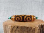 6 Eyes Tibetan Old Agate Dzi Beads Amulet  For Pendant Tibet Gzi Bead C