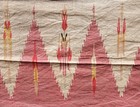 Antique Ottoman Silk   Cotton Curtain Panel Zok Brocade 19th C Textile 9ft Long
