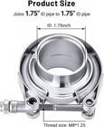 2 75  Inch 63mm Stainless Steel 304 V-band Clamp   Flat Flange Kit Exhaust Pipes