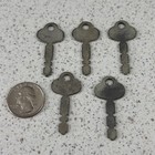 Lot Of 5 Vintage Flat Unbranded Metal Lock Keys Key  50011