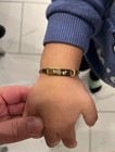 Gold Plated Personalized Engraved Bracelet For Babies And Kids Stainless Steel