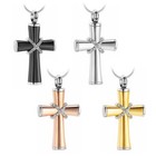 Cross Urn Necklace For Ashes Birthstone Cremation Jewelry For Women Ash Pendant