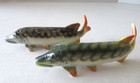 Porcelain Fish Salt   Pepper Shakers Vintage     Northern Pike