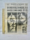 1974 George Harrison Concert Daily News Nyc Back Cover Vintage Msg