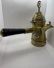 Vintage Arabic Coffee Pot Dallah Brass Middle Eastern Islamic Decor Small 17 Cm 