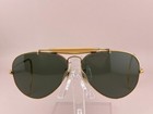 Vtg Bausch   Lomb Ray-ban Outdoorsman Sunglasses 58-14mm Gold Green Lens