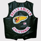 Large 35 Cm Embroidered Red   White Winged Skeleton Patch For Biker Vest