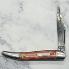 Vintage Colonial Pink Slipjoint Pocketknife Clip Point Carbon Steel Usa