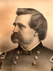 Antique 1880s Gen  John A  Logan Lithograph By Kurz   Allison Art Studio Chicago