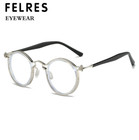 Men Round Anti Blue Light Reading Glasses Clear Lens Presbyopic Readers New