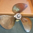 Antique Three-bladed Marine Propeller Made Of Bronze Or Naval Brass