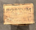 Antique Postum Wooden Food Coffee Crate  Pre Post Cereal Battle Creek Michigan