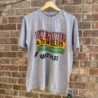 Vintage Bob Marley   The Wailers Tuff Gong Uprising 1980 Guest Pass Tee Rare L