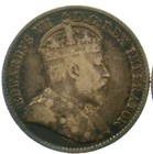 1910          Canada Canadian 5c Cent Nickel Coin King Edward Vii Silver Half Dime 