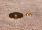 Jerusalem Red And Gold Enamel Cross Lapel Pin