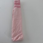 Vtg Socks Women   s 80s Baby Pink Stripe Acrylic Blend Usa Made Tube Nos 17    